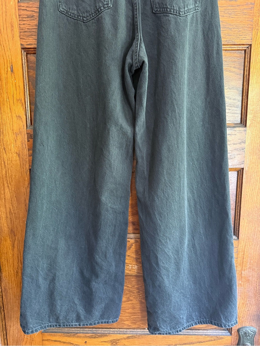 LEVI’S Cinch Baggy Wide Leg Jeans Black Snap Waist 100% Cotton Size 30 - Picture 7 of 10